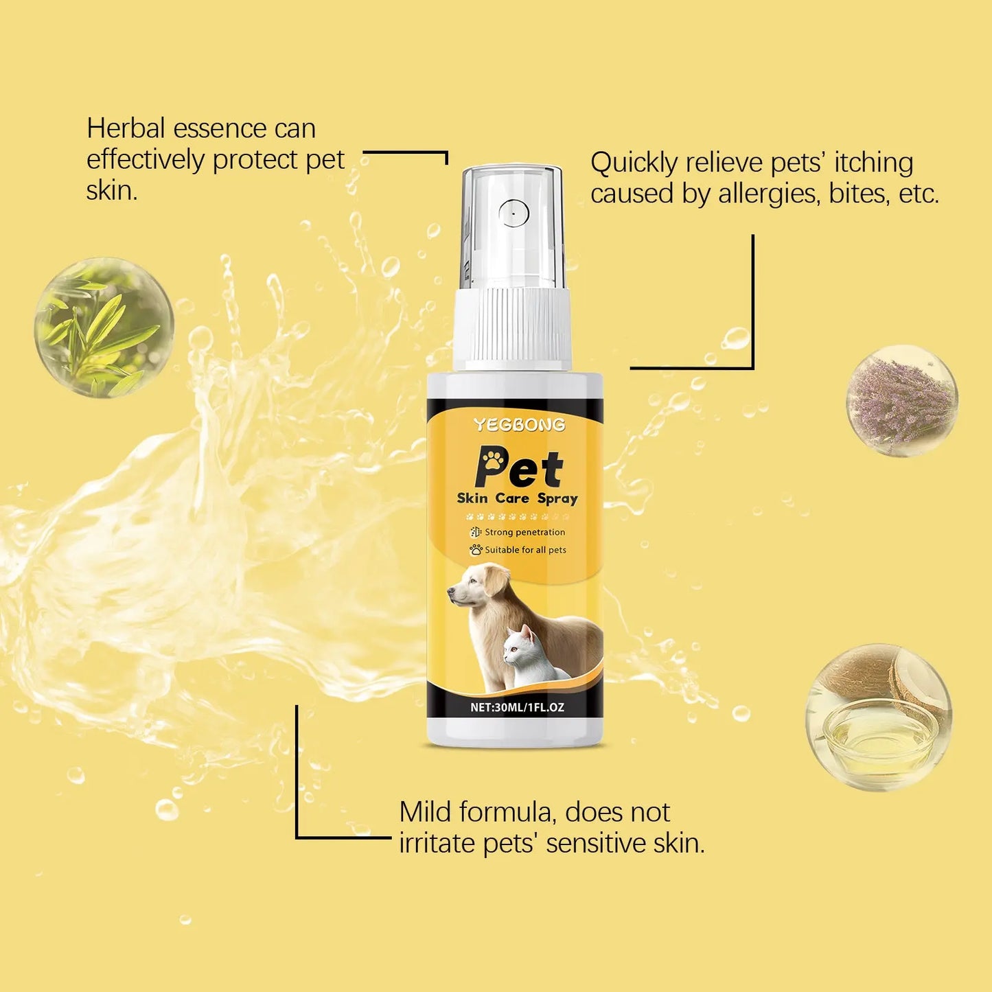 Pet Skin Spray Gentle Care Nine_panda_store